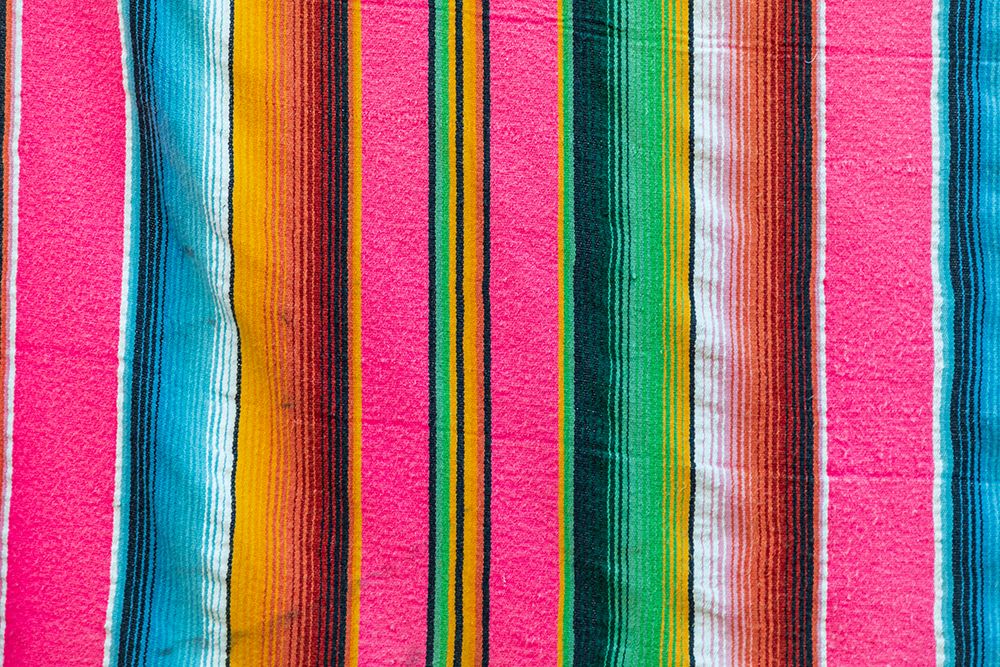 Loreto- Baja California Sur- Mexico. Colorful traditional blanket.